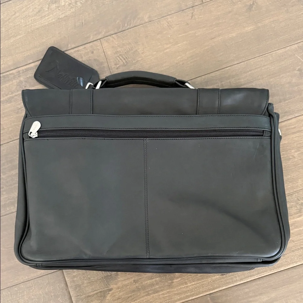 Classic Black Leather Briefcase